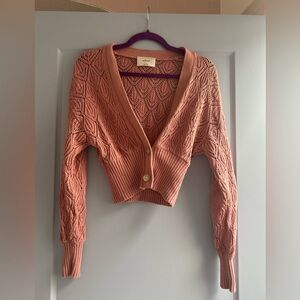 Aritzia Wilfred rose cardigan